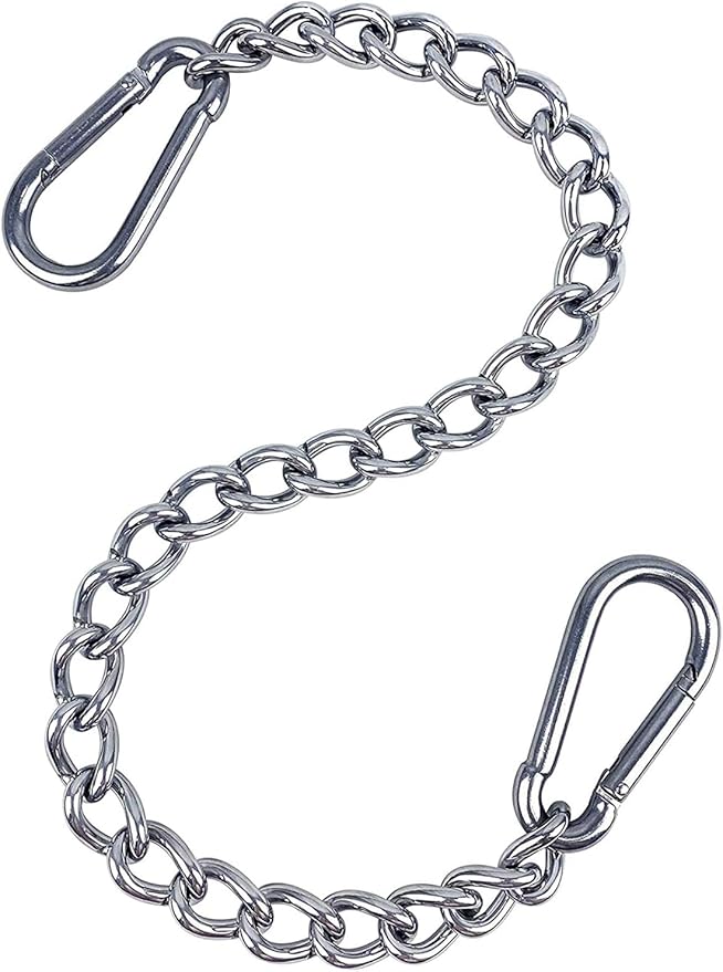 1.6ft Stainless Steel Hanging Chains with Carabiners – Secure Mounting Kit for UFO High Bay Lights - Hyperdealss