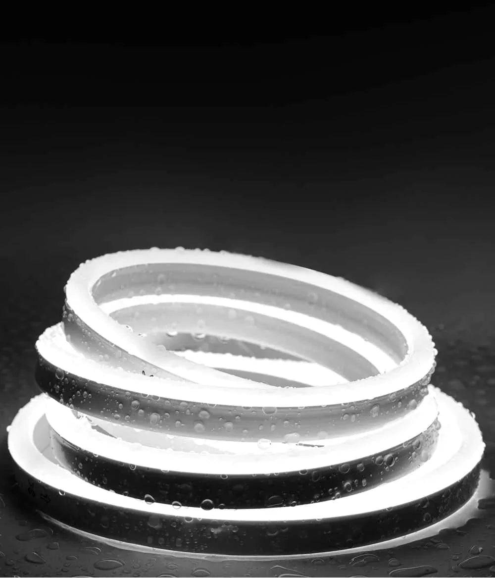110V-120V Neutral White (4500K) Neon LED Rope Light - 8mmX16mm,Commercial Grade, IP65, 189Lm/meter -Cuttable, Dimmable- Plug and Play and Hardwire - Hyperdealss
