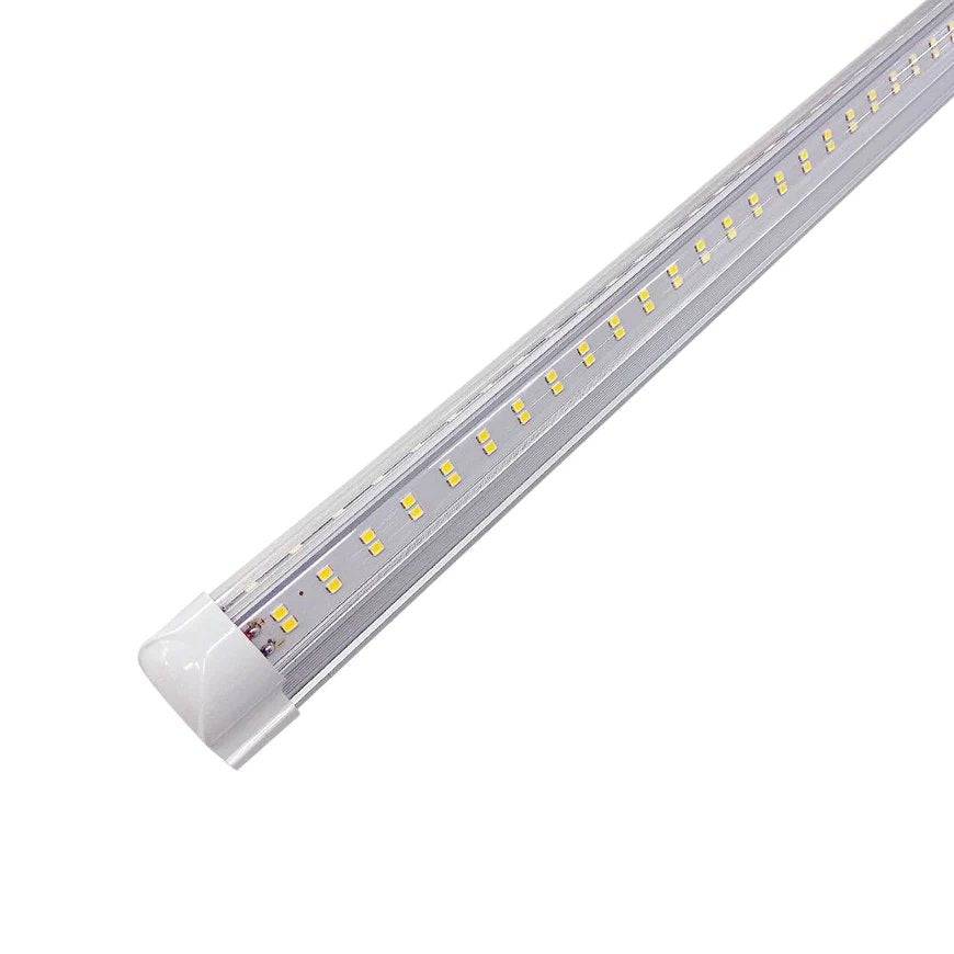 8FT LED Linkable Integrated Tube V Shape 90 Watt 12600 Lumens 5000K 100V-277V 100° Beam Angle Clear Lens ETL/DLC Listed - Hyperdealss