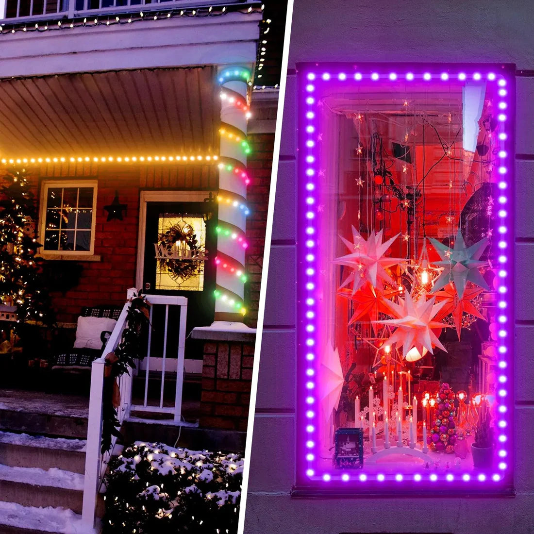 120V RGB Twinkle LED Rope Light with Remote Control and Dynamic Color Modes - Hyperdealss