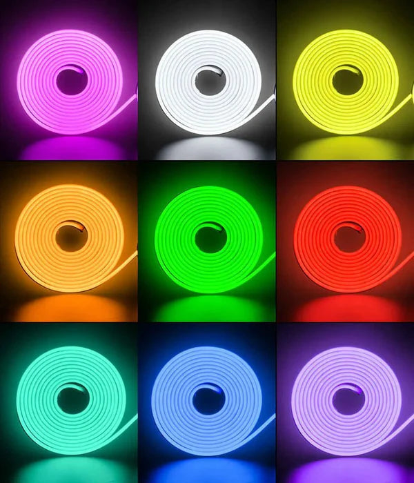 12V RGB Smart Neon Rope Light, 16.4FT, Consistent Brightness - Hyperdealss