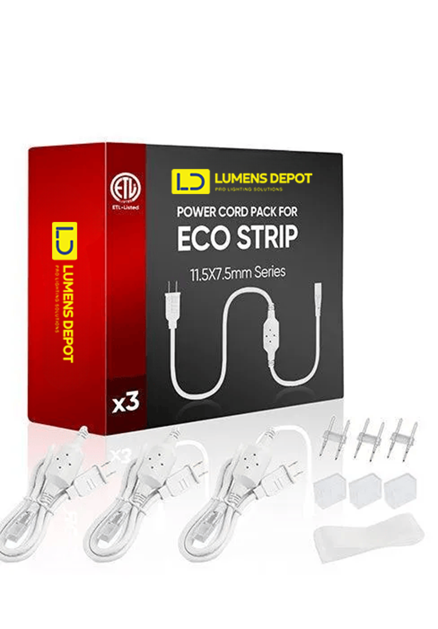 110V Extra Power Cord Pack for 11.5x7.5mm Eco LED Strip - Hyperdealss