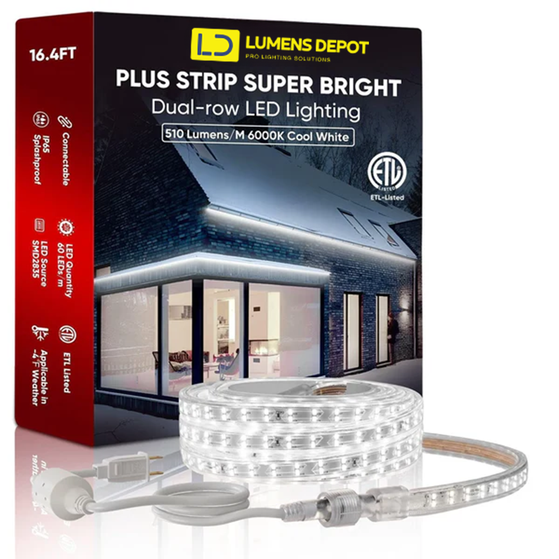 110V Extra Power Cord Pack for 7x17mm Double Row Plus LED Strip - Hyperdealss