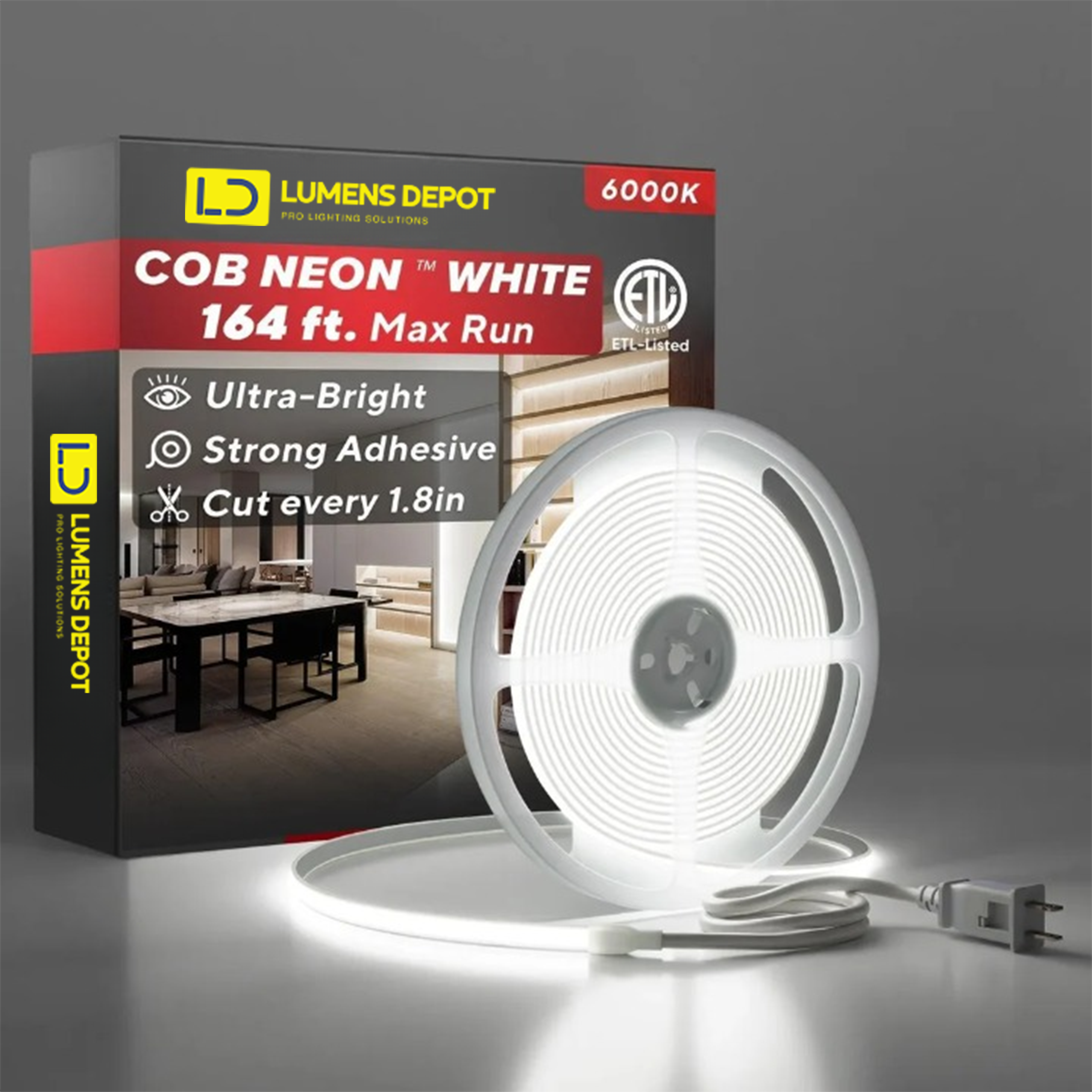3.3FT Track Channel (10-Pack) for 110V COB LED Neon 10x4.5mm - Hyperdealss