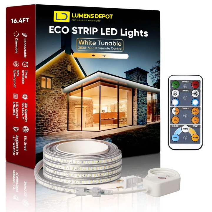 Extra Controller Kit for 110V 7x13mm Eco CCT Tunable White Strip - Hyperdealss