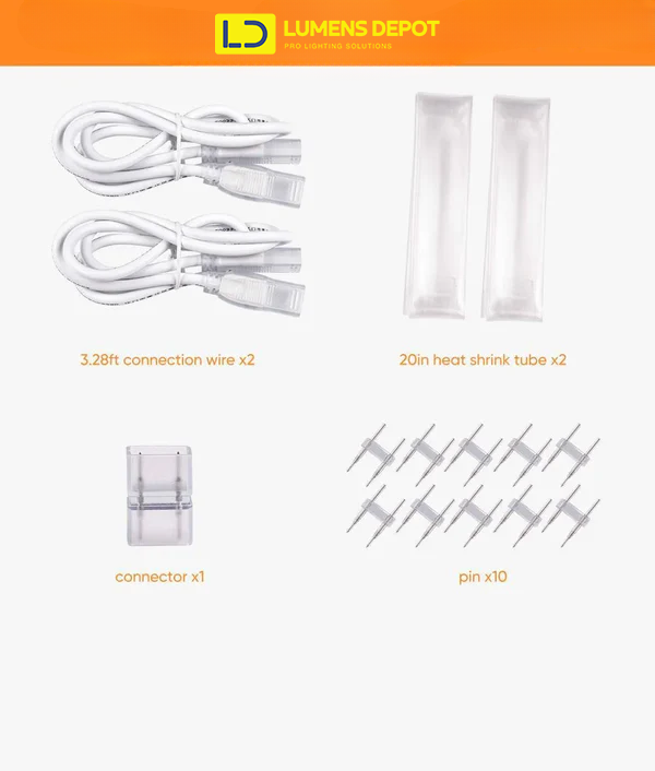 ProSelect 110V LED Strip Light Connector Kit (6x10mm) - Hyperdealss