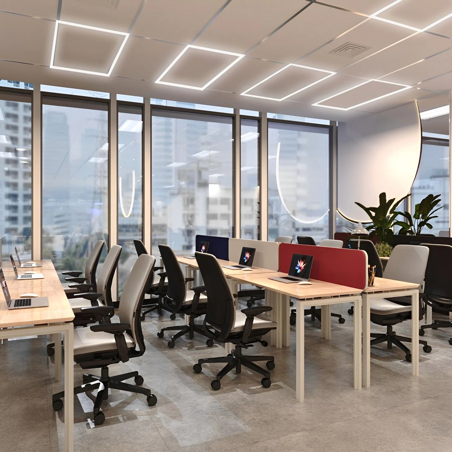 LED Grid Frame Ceiling Light, 60W/50W/40W, 2x4, Adjustable Watts & CCT,3000K-6500K, 7500 Lumens - Hyperdealss