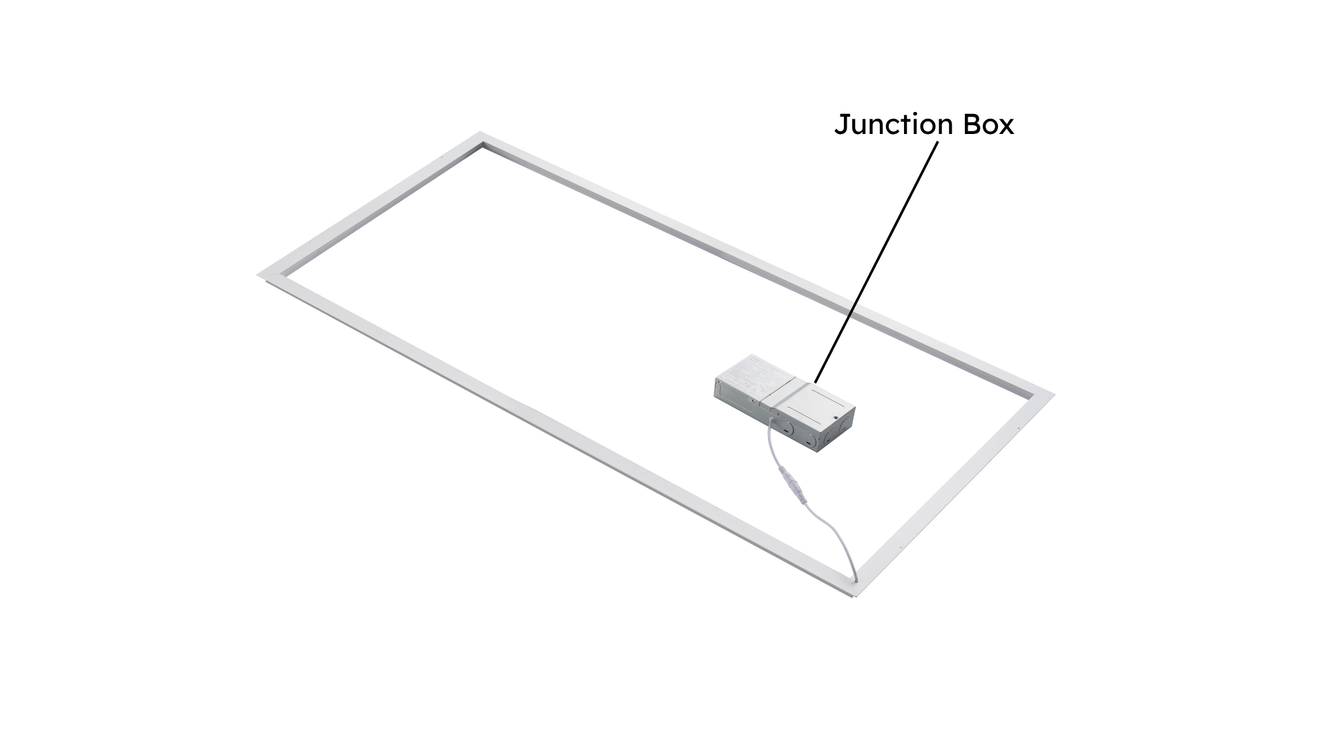 LED Grid Frame Ceiling Light, 60W/50W/40W, 2x4, Adjustable Watts & CCT,3000K-6500K, 7500 Lumens - Hyperdealss