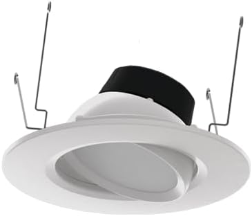 4-Inch Gimbal LED Downlight, 8W, 700 Lumens, 5CCT, 90+ CRI, Dimmable, Wet Rated - Hyperdealss