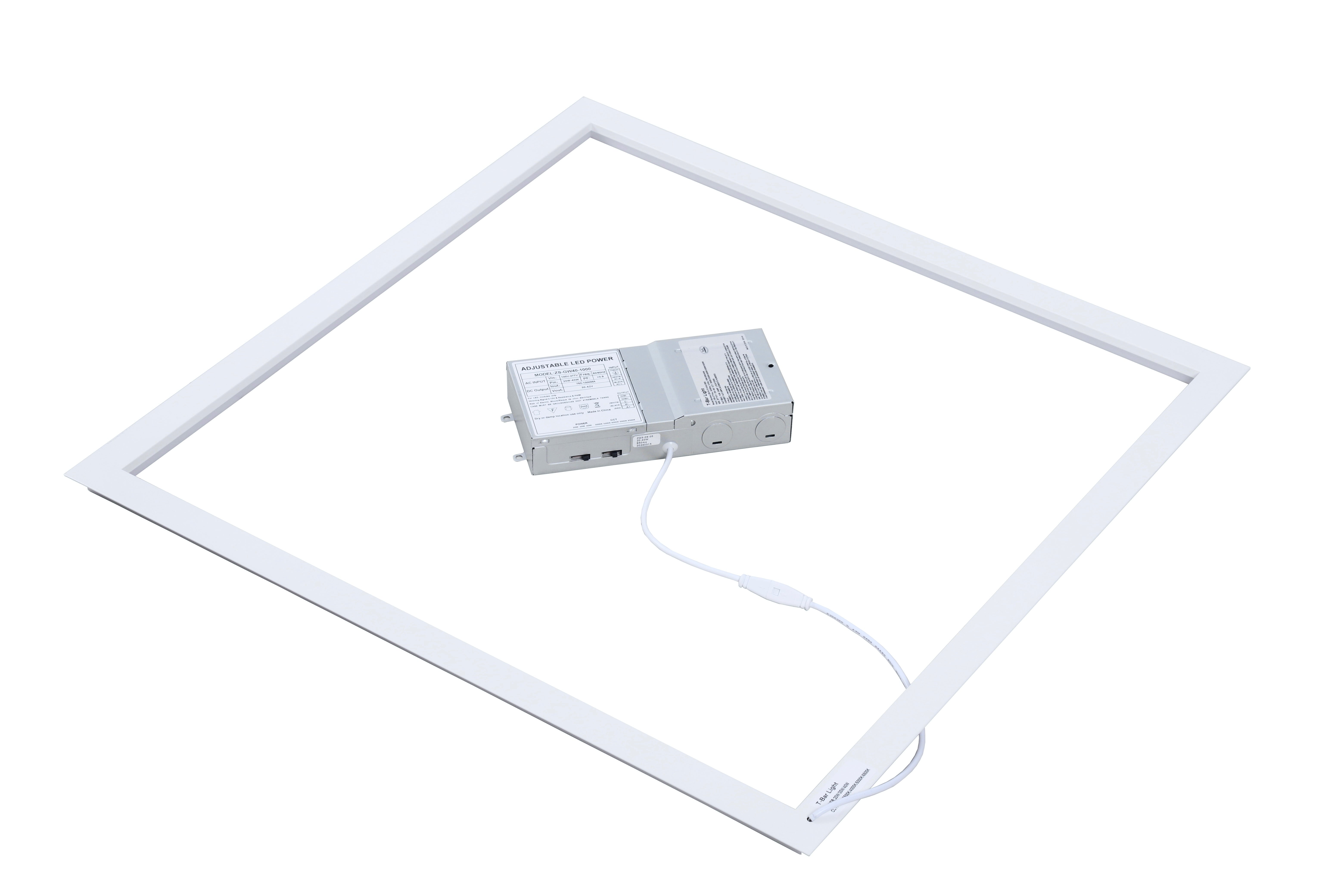 LED T-Bar Light, Power & CCT Adjustable (20W/30W/40W), 2x2, 3000K-6500K, 5200 Lumens - Hyperdealss