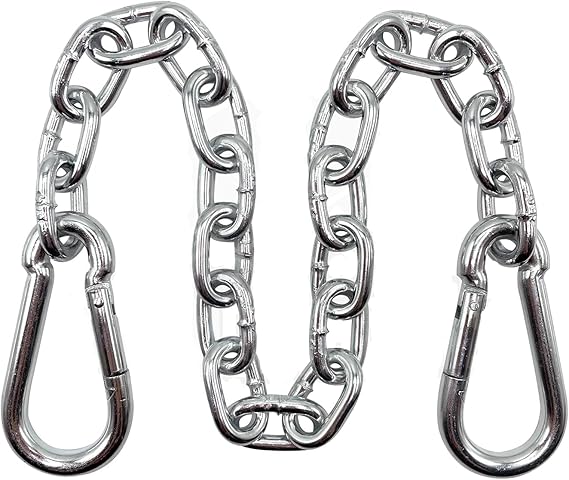 1.6ft Stainless Steel Hanging Chains with Carabiners – Secure Mounting Kit for UFO High Bay Lights - Hyperdealss