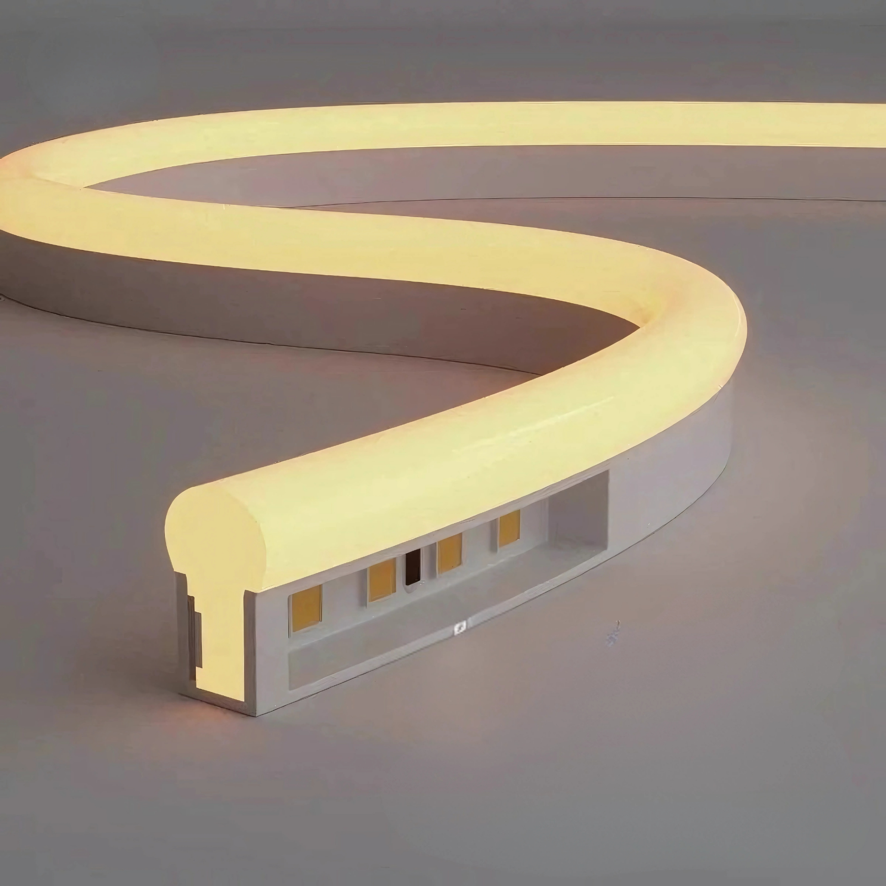 110-130V Warm White LED Neon Rope Light -3000K- 7mm x 14.5mm-7W/Meter and 220LM/W -Dimmable, Flexible, IP65 Waterproof, Cuttable for Home & Commercial Use - Hyperdealss