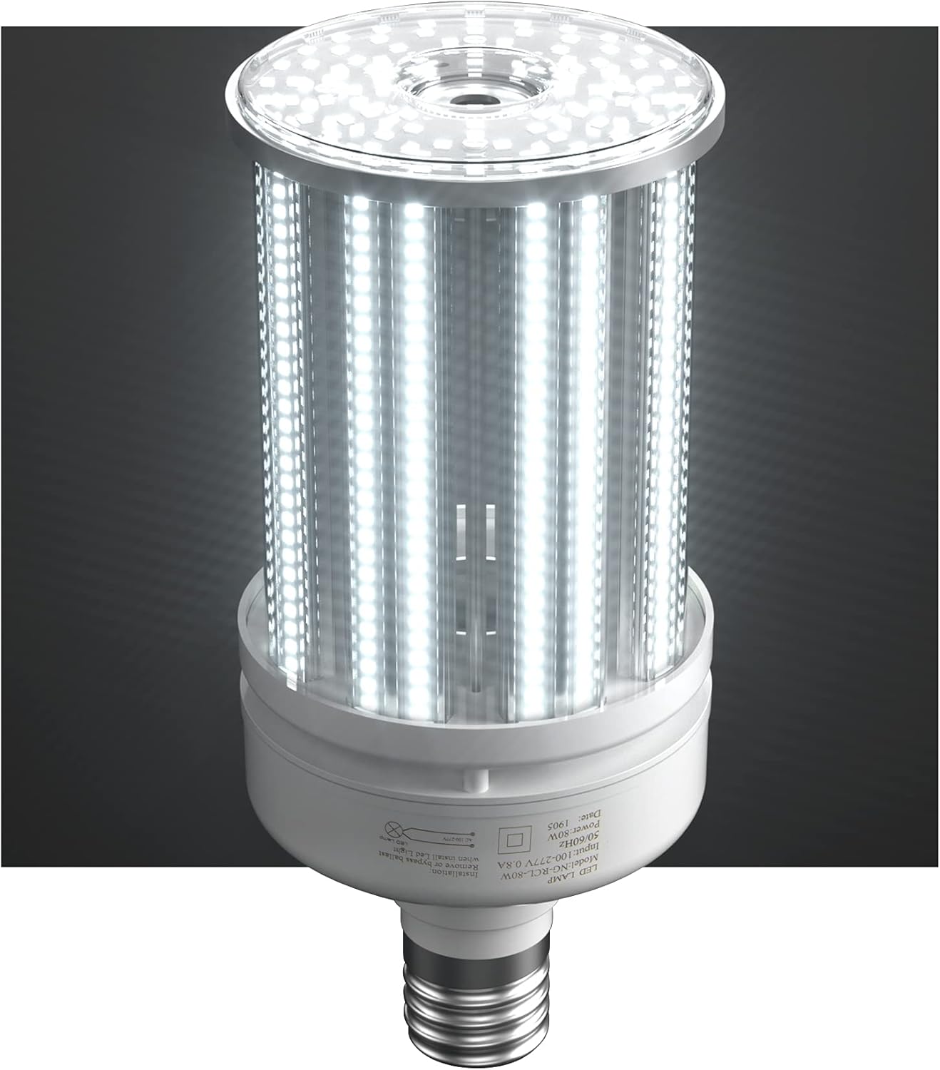 LED Corn Bulb, 125W, 400W HID Replacement, 17,500 Lumens, 5000K Daylight, E39 Base, 100-277 VAC - Hyperdealss