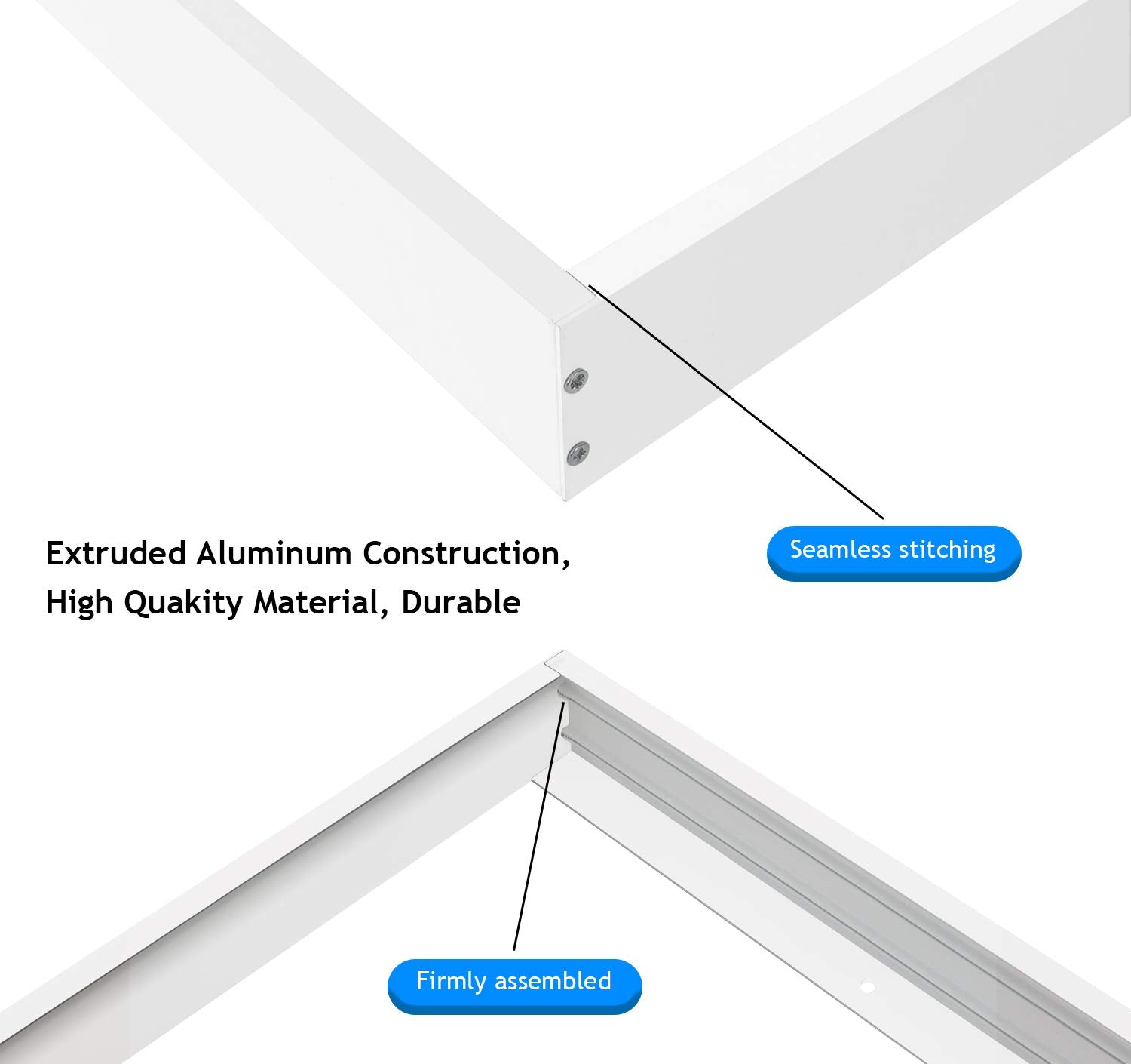 Aluminum Surface Mount Kit for LED Flat Panels, 1x4, Edge-Lit & Back-Lit - Hyperdealss