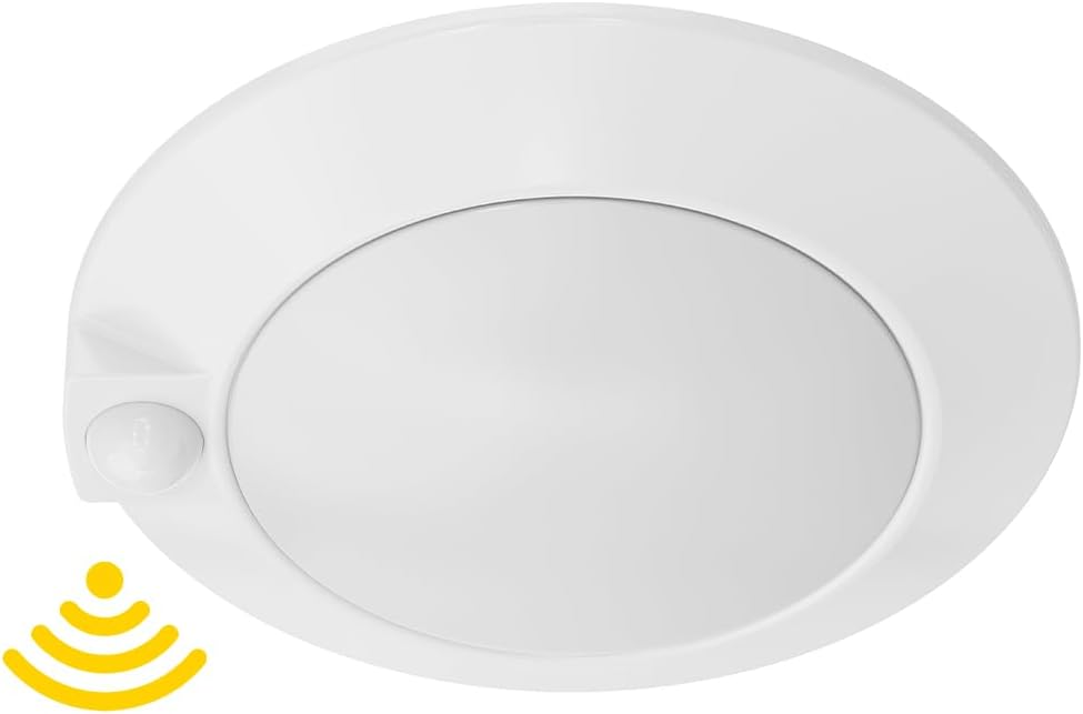 6-Inch Motion Sensor Surface Mount Light, 14W, 950LM, 3000K, ETL/Energy Star/T24 - Hyperdealss