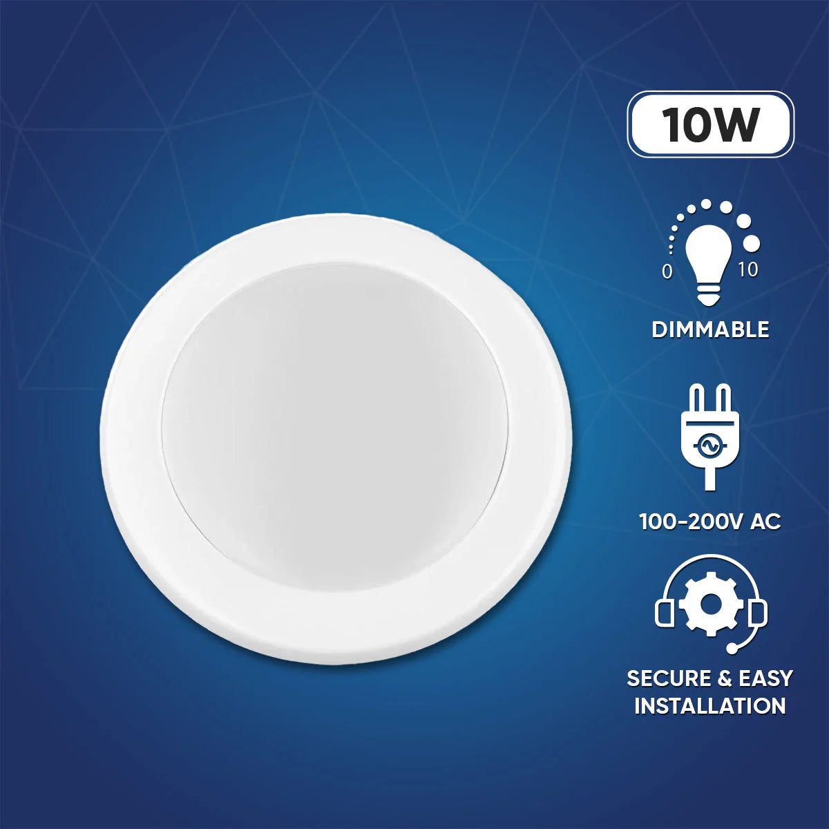6-Inch Motion Sensor Surface Mount Light, 14W, 950LM, 3000K, ETL/Energy Star/T24 - Hyperdealss