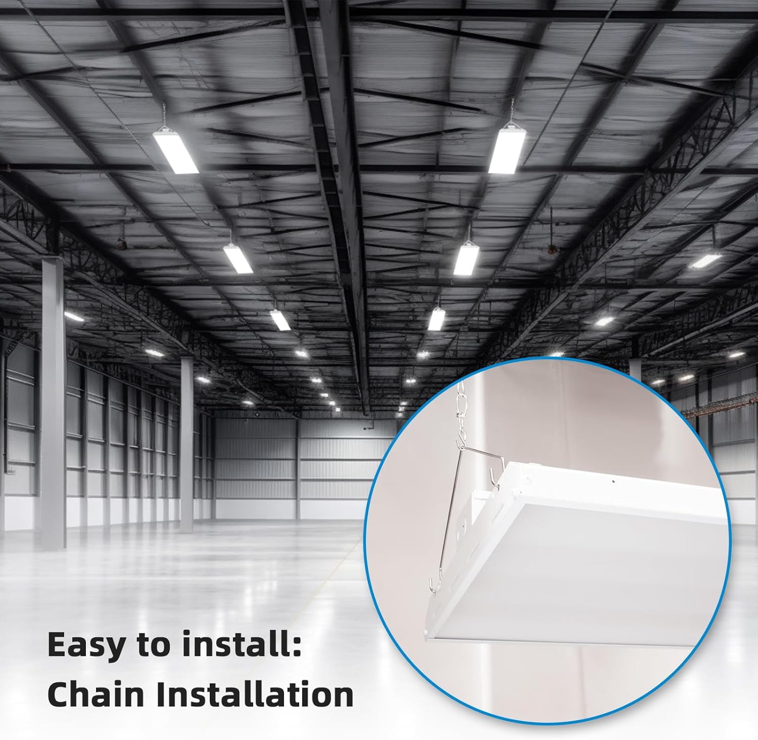 LED Linear High Bay Light, 2ft, 155W, CCT 5000K, 20,925 Lumens, 120-277 VAC - Hyperdealss