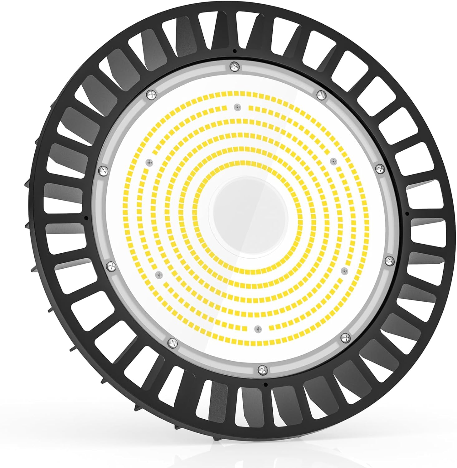 200W LED High Bay Light, 30,000 Lumens, 5000K, Dimmable, 100-277V, 5' Cable with US Plug, ETL Listed - Hyperdealss