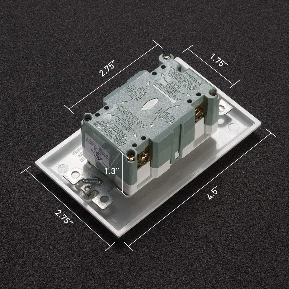 15A GFCI Outlet, TR/WR, LED Indicator, 15Amp, UL Listed, Tamper & Weather Resistant - Hyperdealss