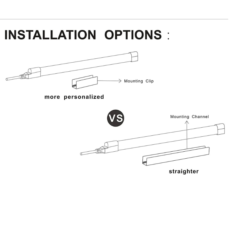 Additional Mounting Kit for 110V Single Color LED Neon Lights - Hyperdealss
