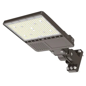 LED Parking Lot Light with Built-in Photocell, 300W, 5000K, 42,000 Lumens, 277-480 VAC, Slip-Fitter Mount - Hyperdealss