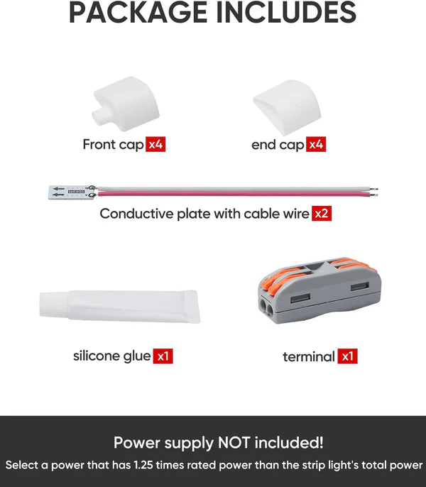 24V Under Cabinet Led Strip Connector Wire Kit - Hyperdealss