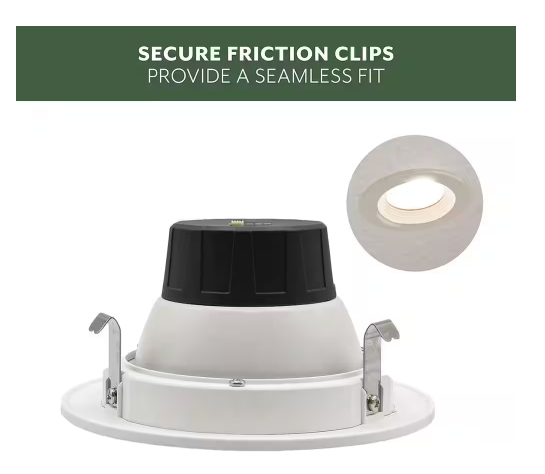 4-Inch Gimbal LED Downlight, 8W, 700 Lumens, 5CCT, 90+ CRI, Dimmable, Wet Rated - Hyperdealss