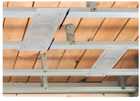 New Construction Mounting Plate for 4”/6”/8” Canless Downlights, Slim Downlight Rough-In Plate with Notches, Durable Metal Light Mounting Plate