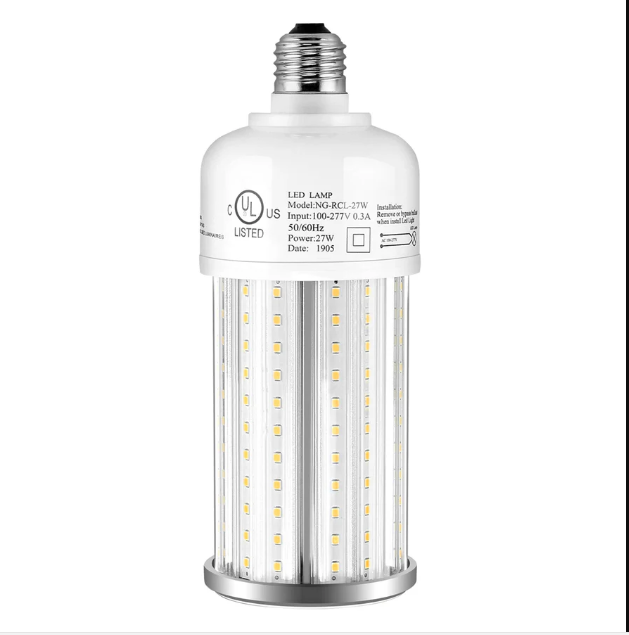 LED Corn Bulb, 27W, 4,000 Lumens, 5000K, E26/E39 Mogul Base, 100-277 VAC - Hyperdealss