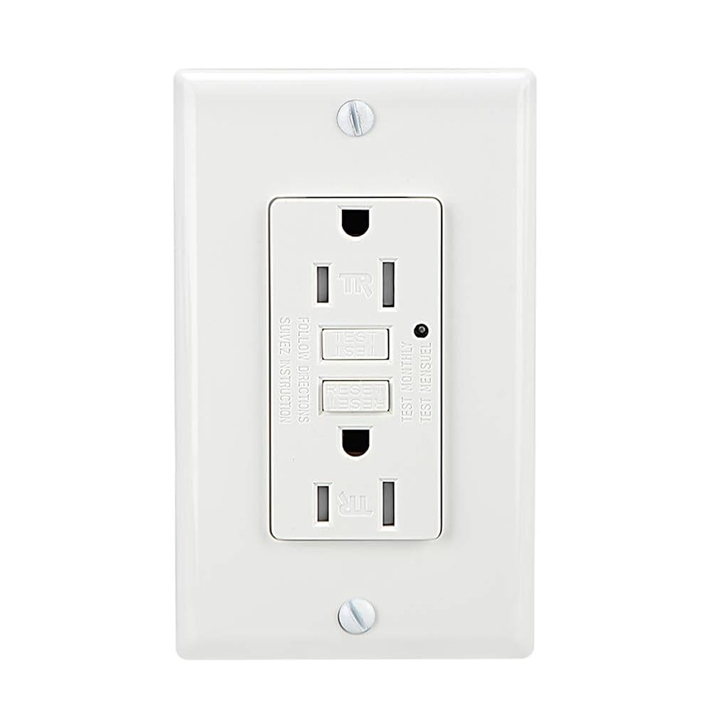 20A, 125V, Duplex Self-Testing WR&TR GFCI outlet with end of life LED - Hyperdealss