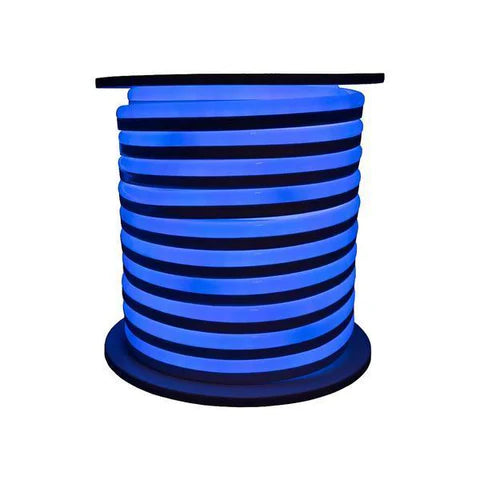 LED Neon Rope Light - 50Ft - 120V - Blue - 164W - Waterproof IP67 - ETL Listed - Includes Clips & Connectors - Hyperdealss