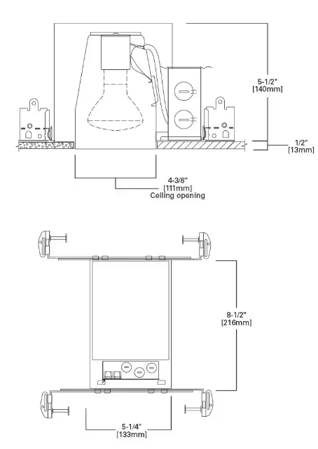 4",6" Aluminum Recessed Lighting Housing for New Construction – Shallow Ceiling, IC Rated, Air-Tite Design - Hyperdealss