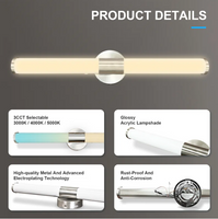 2FT,25W  Round LED Vanity Light in White,3CCT Dimmable