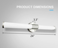 2FT,25W  Round LED Vanity Light in White,3CCT Dimmable