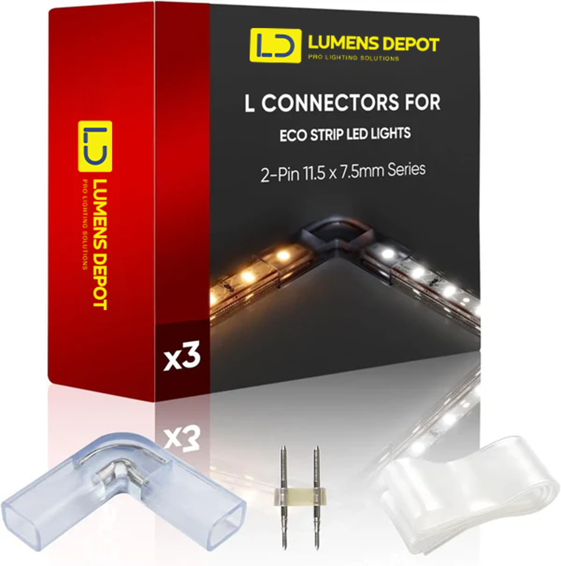 Connector Kit for 110V 11.5x7.5mm ECO LED Strip Lights - Hyperdealss