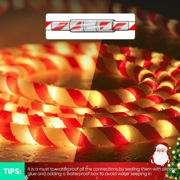 Connector Pack for 110V Candy Cane and Patriotic LED Rope Lights - Hyperdealss