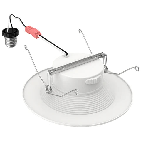 LED Recessed Downlight, 15W, 1050 Lumens, 2700K/3000K/3500K/4000K/5000K Adjustable CCT, 120 VAC, 6inch, Triac Dimmable, ETL & ES Listed - Hyperdealss