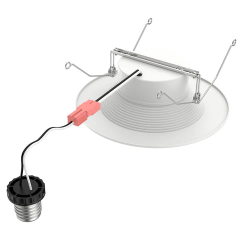 LED Recessed Downlight, 15W, 1050 Lumens, 2700K/3000K/3500K/4000K/5000K Adjustable CCT, 120 VAC, 6inch, Triac Dimmable, ETL & ES Listed - Hyperdealss
