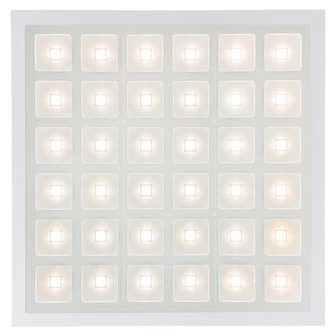 SQUARE LED Designer Troffer, 2ft x 2ft, 40W, 4000K, 5000 Lumens - Hyperdealss