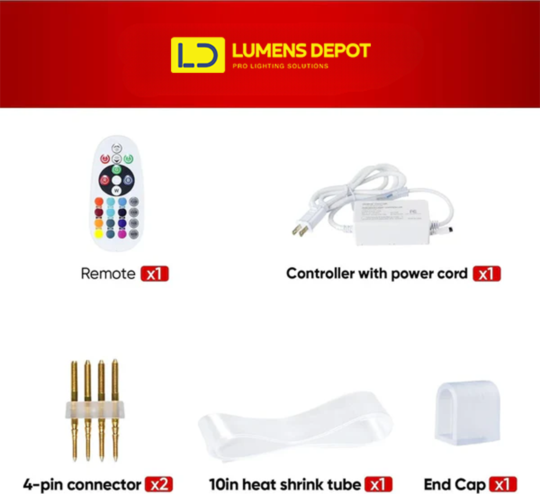 Extra Controller Pack for 110V 10x20mm RGB Eco Neon Light - Hyperdealss