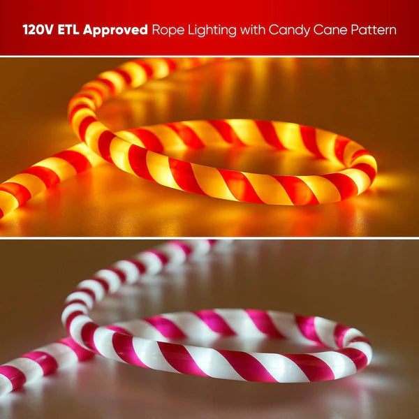 110V Candy Cane LED Rope Light & Patriotic Rope Light – Extension and Connection Solution - Hyperdealss