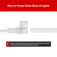 6FT Extra Power Cord Pack for 120V Flexible COB LED Neon Rope Light – 10x4.5mm