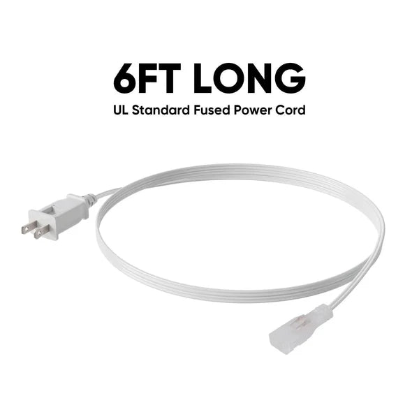 6FT Extra Power Cord Pack for 120V Flexible COB LED Neon Rope Light – 10x4.5mm - Hyperdealss