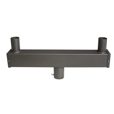 Low Profile Bullhorn with 2 Vertical Tenons at 180° – Dual Fixture Mounting Adapter for Area Lighting - Hyperdealss