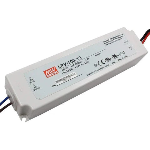 100W 12V DC LED Power Supply - IP67 Waterproof - UL Listed - Constant Voltage Driver - Hyperdealss