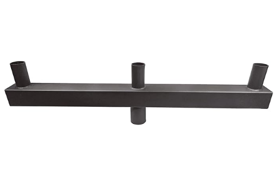 Low Profile Bullhorn with 3 Vertical Tenons at 180° – Heavy-Duty Pole Adapter for LED Area Lights - Hyperdealss