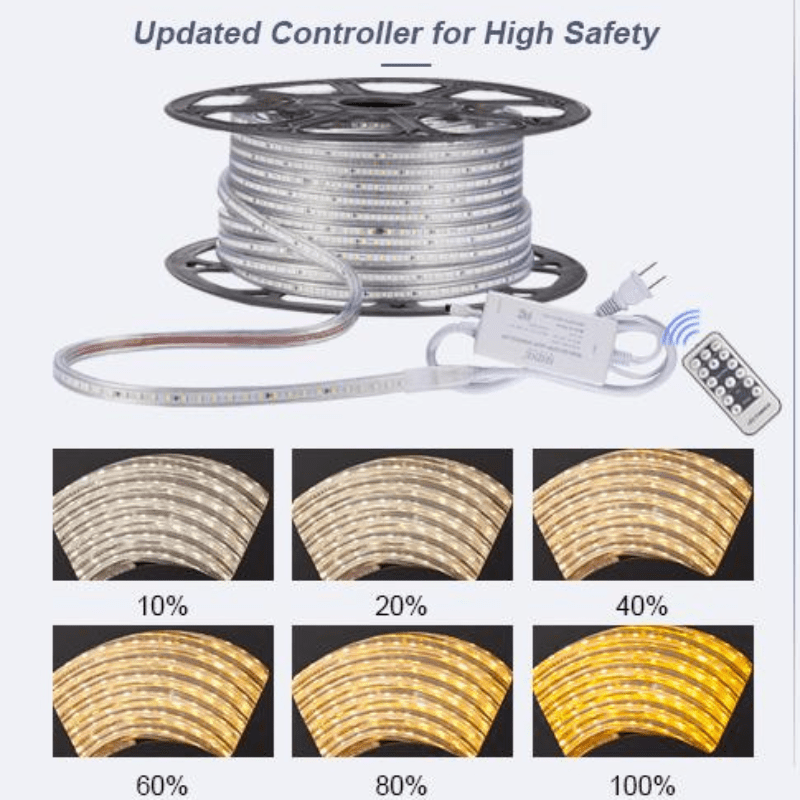 LED Dimmer for ProSelect Strip - 110V 6x10mm LEDs - LED Strip Light Controller - Hyperdealss
