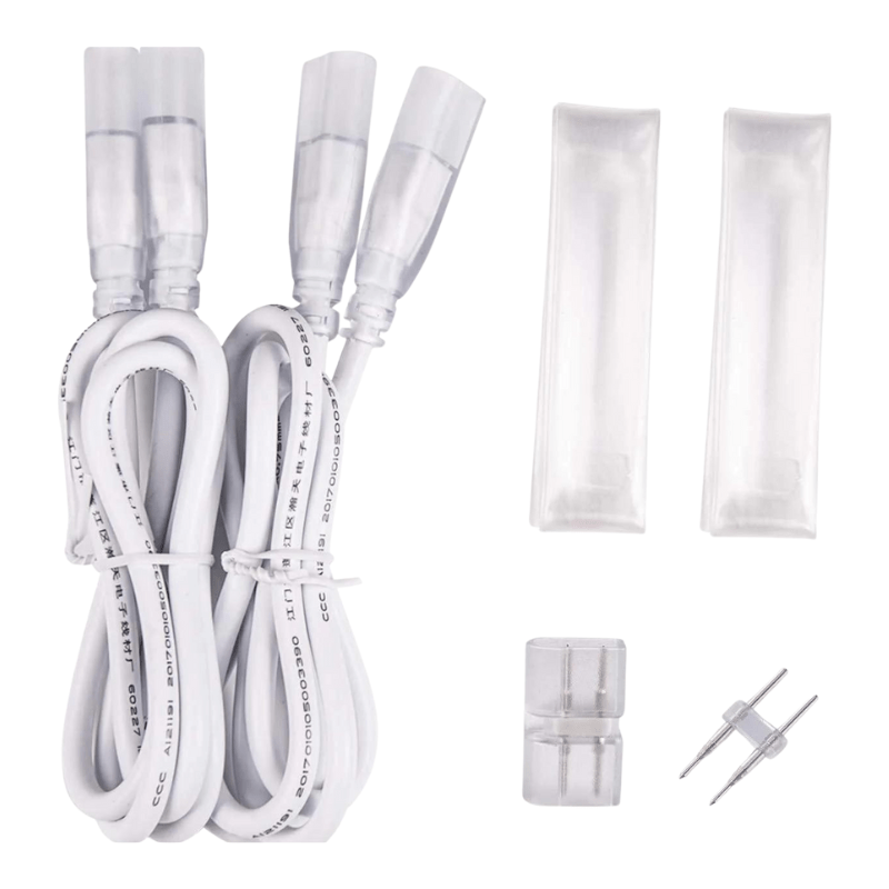 LED Neon Light Strip Connector Kit - 110V, 7x14.5mm - ProSelect Neon - Hyperdealss