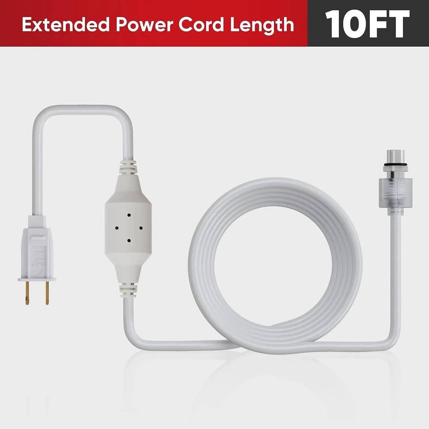10FT Male-to-Female Extension Power Cord for LED Neon Rope & Strip Lights - Hyperdealss