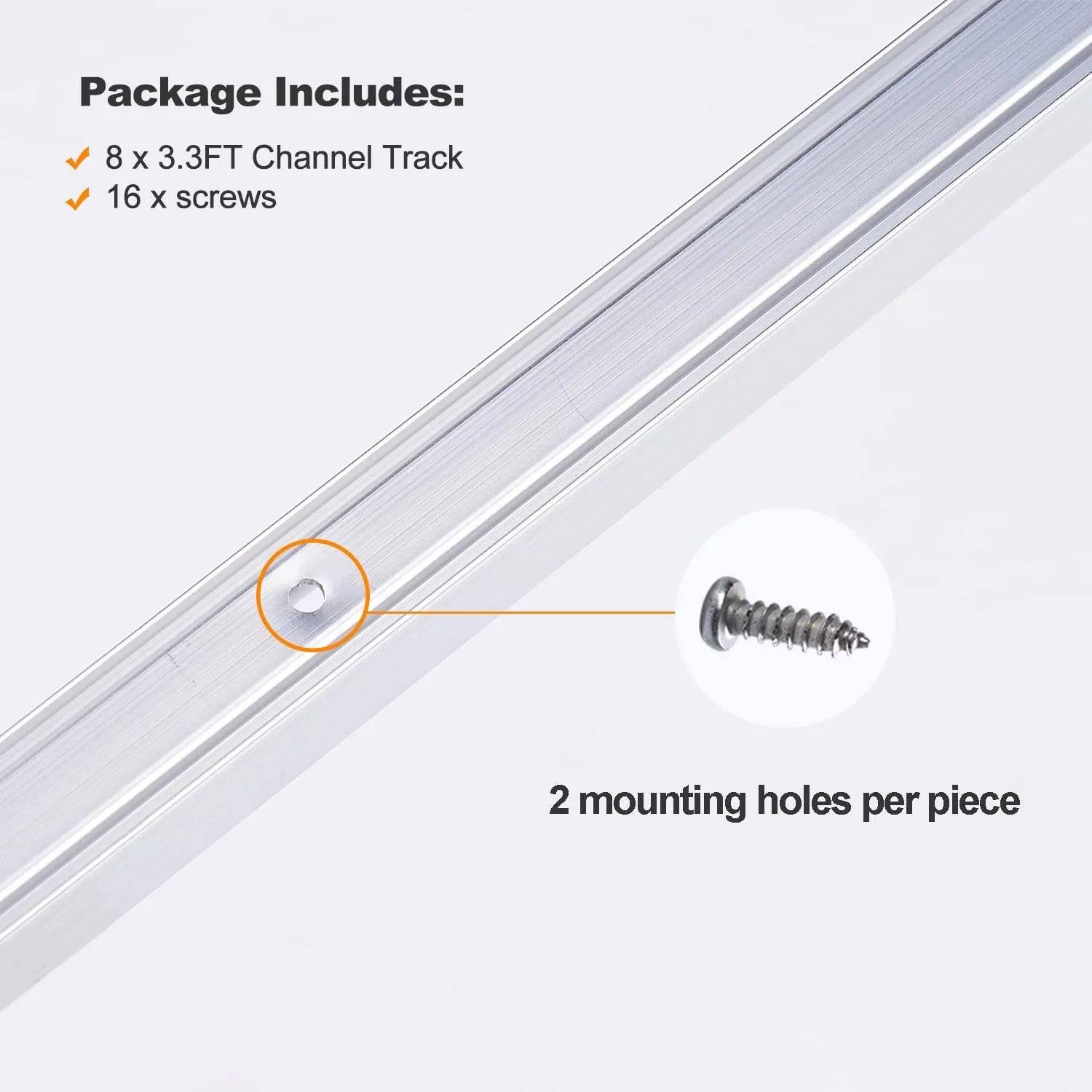 8-Pack 3.3FT Aluminum Track for 110V LED Neon Light (Single Color) - Hyperdealss